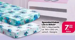 NETTO Spannbettlaken Lilo & Stitch Angebot