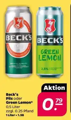 NETTO Beck’s Pils oder Green Lemon Angebot