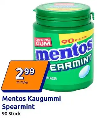 Action Mentos Kaugummi Spearmint Angebot