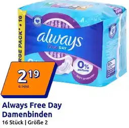Action Always Free Day Damenbinden Angebot