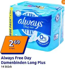 Action Always Free Day Damenbinden Long Plus Angebot