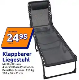 Action Klappbarer Liegestuhl Angebot