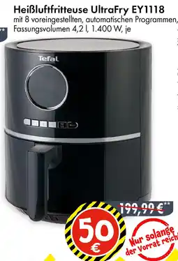 TEDi Tefal Heißluftfritteuse UltraFry EY1118 Angebot