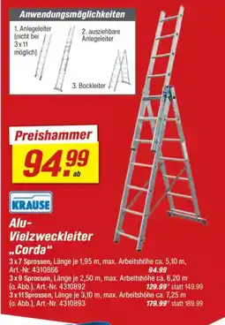 toom Baumarkt KRAUSE Alu- Vielzweckleiter "Corda" Angebot