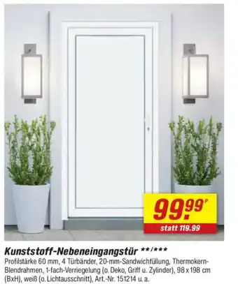 toom Baumarkt Kunststoff-Nebeneingangstür Angebot
