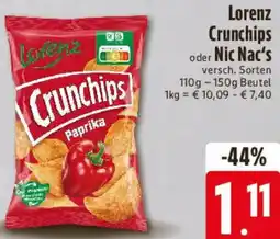 Edeka Lorenz Crunchips oder Nic Nac's Angebot