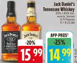 Edeka Jack Daniel's Tennessee Whiskey Angebot