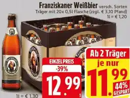 E-Center Franziskaner Weißbier Angebot