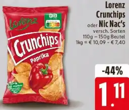 E-Center Lorenz Crunchips oder Nic Nac's Angebot