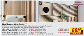 toom Baumarkt Akustikpaneel ,,Eiche furniert" Angebot