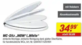 toom Baumarkt WC-Sitz ,,WOW"/,,White" Angebot