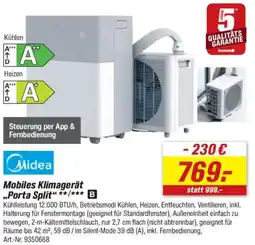 toom Baumarkt Midea Mobiles Klimagerät „Porta Split" Angebot