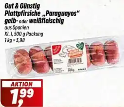Simmel Gut & Günstig Plattpfirsiche ,,Paraguayos" gelb-oder weißfleischig Angebot