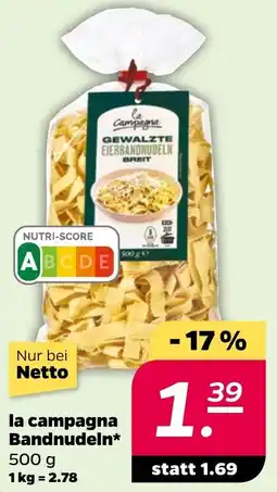 NETTO la campagna Bandnudeln Angebot