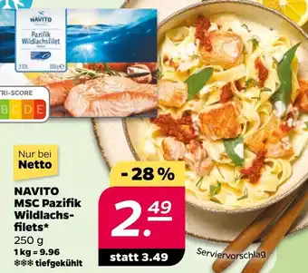 NETTO NAVITO MSC Pazifik Wildlachsfilets Angebot