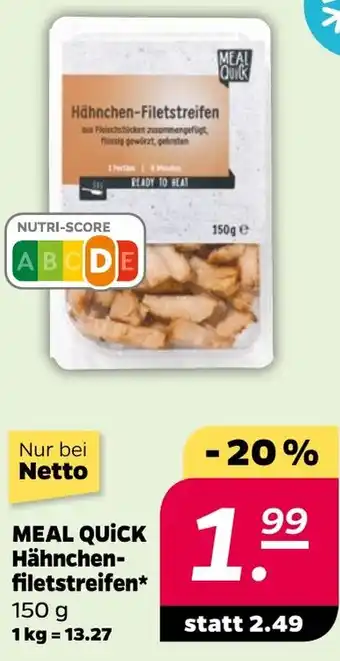 NETTO MEAL QUICK Hähnchenfiletstreifen Angebot