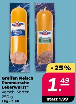 NETTO Greifen Fleisch Pommersche Leberwurst Angebot