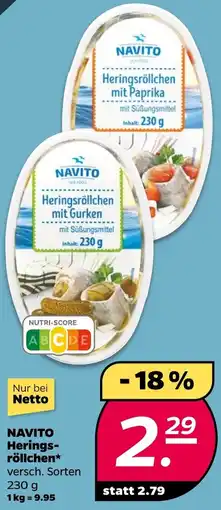 NETTO NAVITO Heringsröllchen Angebot