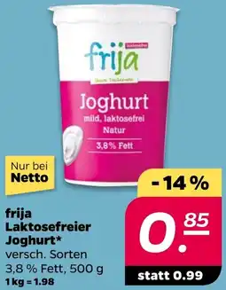 NETTO frija Laktosefreier Joghurt Angebot