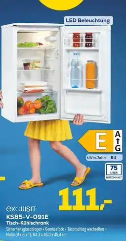 Euronics Exquisit ks85-v-091e tisch-kühlschrank Angebot