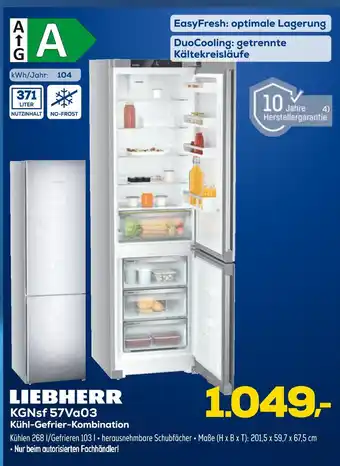 Euronics Liebherr kgnsf 57va03 kühl-gefrier-kombination Angebot