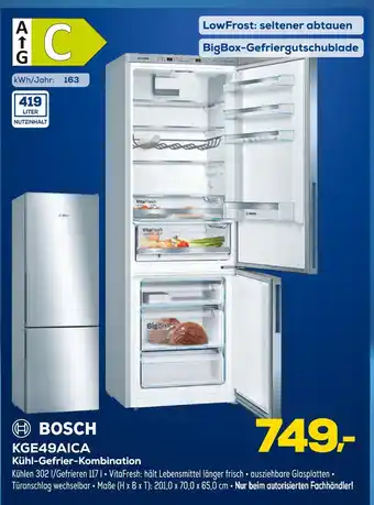 Euronics Bosch kge49aica kühl-gefrier-kombination Angebot