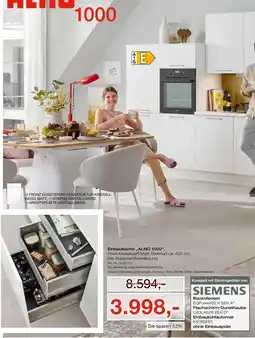 Möbel Inhofer Alno einbauküche alno 1000 Angebot