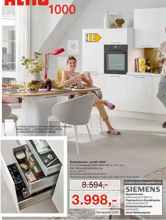 Möbel Inhofer Alno einbauküche alno 1000 Angebot