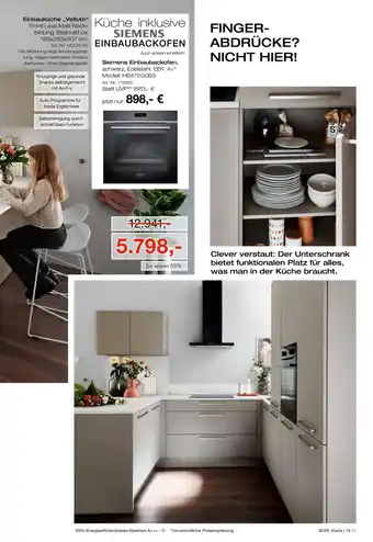 Möbel Inhofer Siemens einbauküche „velluto“ Angebot