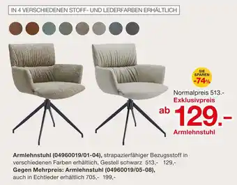 Möbelzentrum Pforzheim Armlehnstuhl (04960019/01-04) Angebot