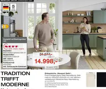 Möbel Inhofer Neff oder schüller einbauküche „newport satin“ Angebot