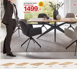 Möbelzentrum Pforzheim Esstisch oder leder-armlehnstuhl Angebot