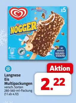 Markant Langnese eis multipackungen Angebot