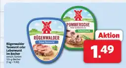 Markant Rügenwalder teewurst oder leberwurst im becher Angebot