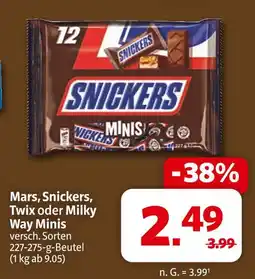 Markant Mars snickers, twix oder milki way minis Angebot