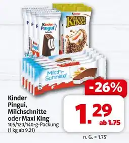 Markant Kinder pingui, milchschnitte oder maxi king Angebot