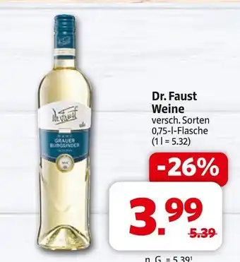 Markant Dr. faust weine Angebot
