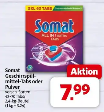 Markant Somat geschirrspülmittel-tabs oder pulver Angebot