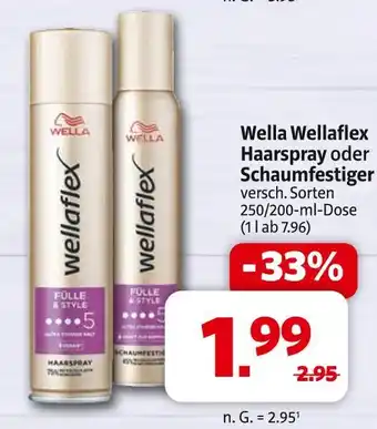 Markant Wella wellaflex haarspray oder schaumfestiger Angebot