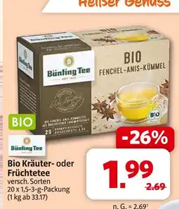 Markant Bünting tee bio kräuter- oder früchtetee Angebot