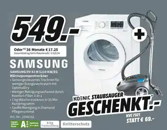 MediaMarkt Samsung dv 82 m 5210 kw/eg wärmepumpentrockner Angebot