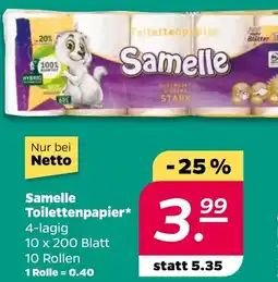 NETTO Samelle Toilettenpapier Angebot
