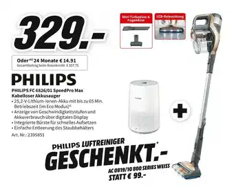 MediaMarkt Philips kabelloder akkusauger Angebot