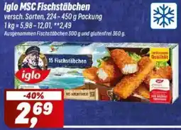 Simmel iglo MSC Fischstäbchen Angebot