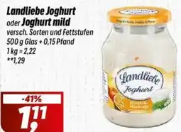 Simmel Landliebe Joghurt oder Joghurt mild Angebot