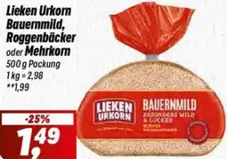 Simmel Lieken Urkorn Bauernmild, Roggenbäcker oder Mehrkorn Angebot