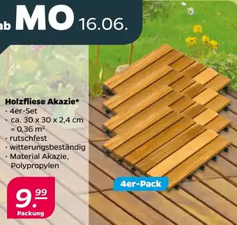 NETTO Holzfliese Akazie Angebot