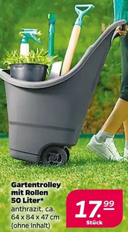 NETTO Gartentrolley mit Rollen 50 Liter Angebot