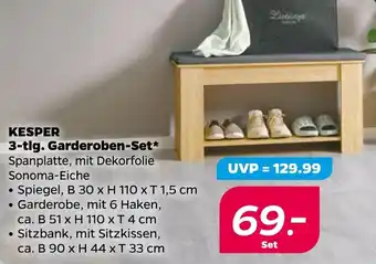 NETTO KESPER 3-tlg. Garderoben-Set Angebot