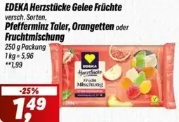Simmel EDEKA Herzstücke Gelee Früchte, Pfefferminz Taler, Orangetten oder Fruchtmischung Angebot